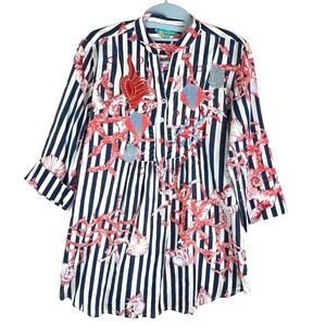 Antica Santoria Italy Long Sleeve Lightweight Tunic‎ Top Blouse Cover Up Sz S/M
